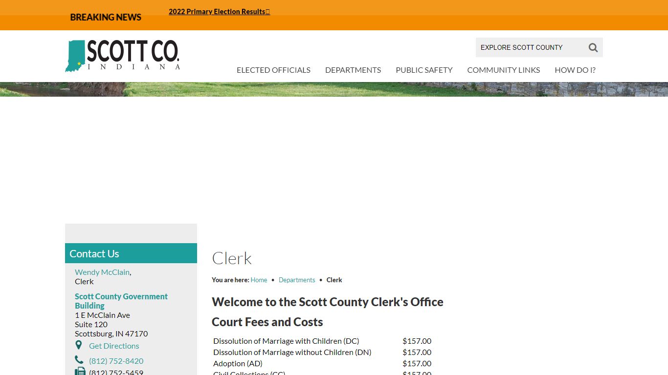 Clerk / Scott County, IN